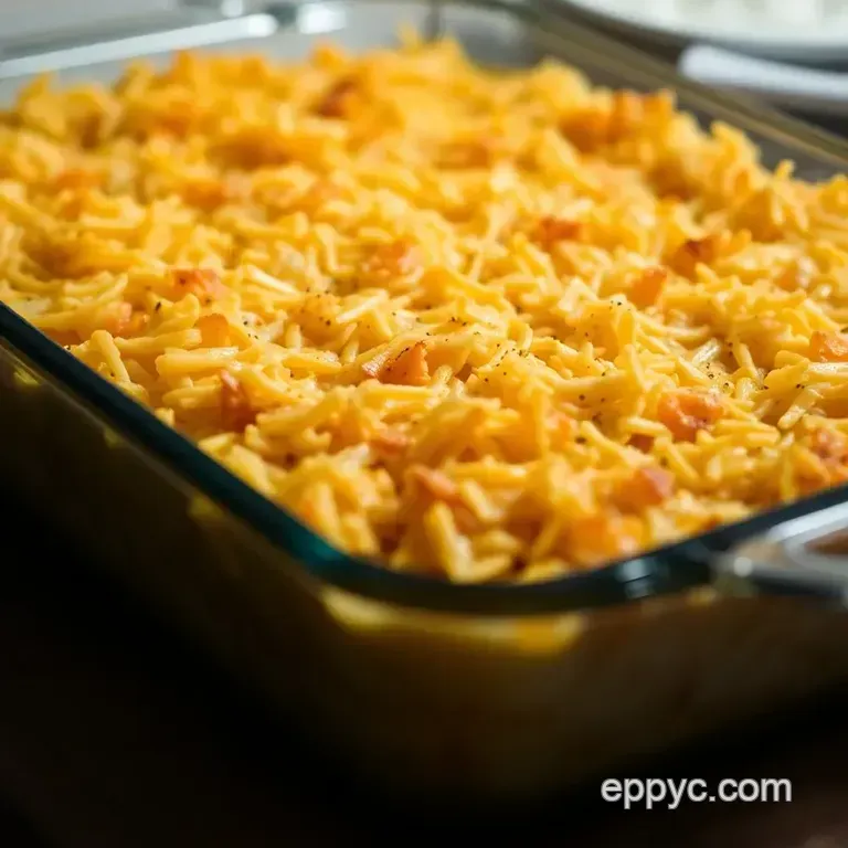 Easy Cheesy Hashbrown Casserole – A Classic Comfort Side presentation