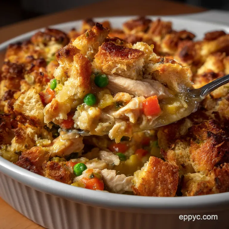 Easy Chicken Casserole with Stuffing Stovetop Stuf presentation