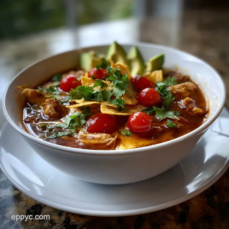 Easy Crock Pot Chicken Tortilla Soup Recipe