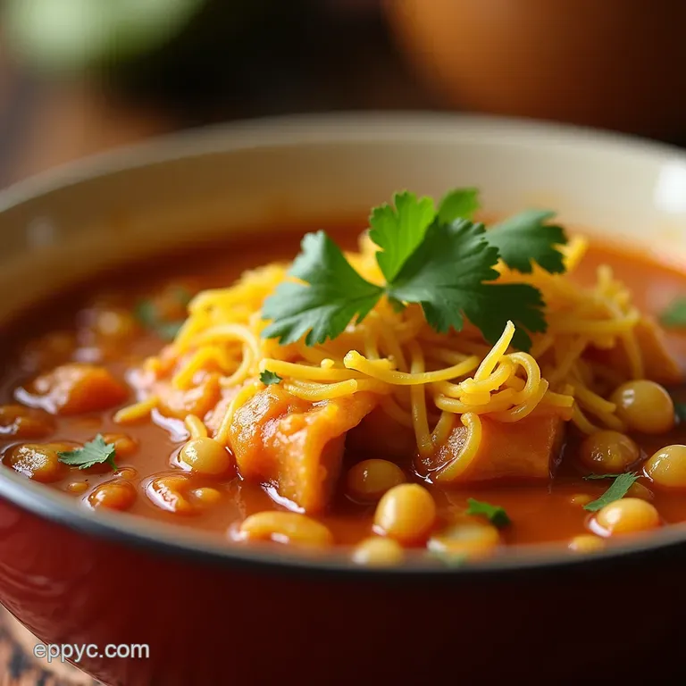 The Effortless Fiesta SetItandForgetIt Chicken Crockpot Tortilla Soup presentation