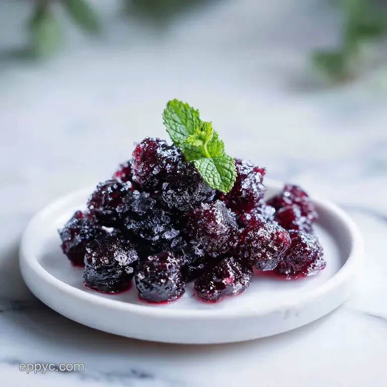 A small, dark bowl overflowing with glistening, jewel-toned elderberry gummies, perfect for a healthy treat.