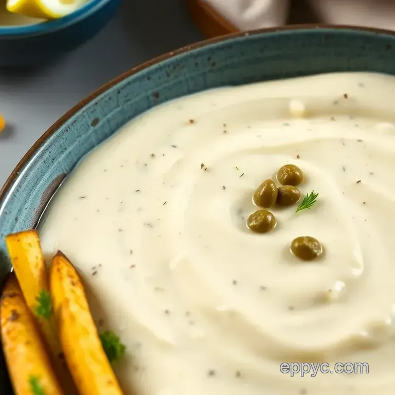 Easy Homemade Tartar Sauce: a Tangy Dip for All Your Seafood Cravings presentation