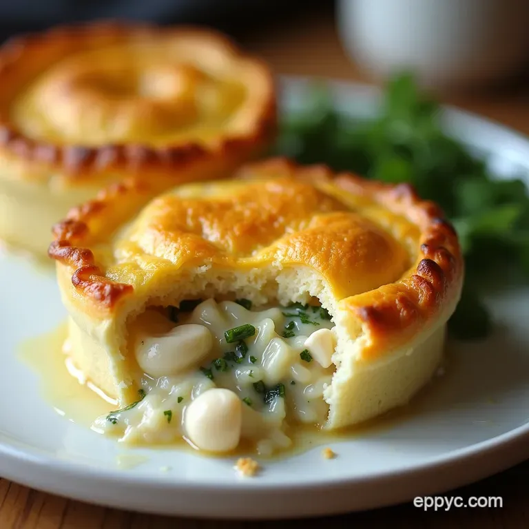 FlakyTopped Chicken Pot Pie with Rotisserie Shortcut