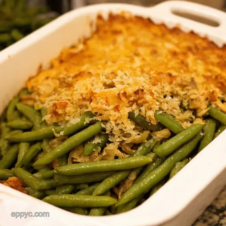 Elevated Green Bean Casserole from Good to Gobbleworthy presentation