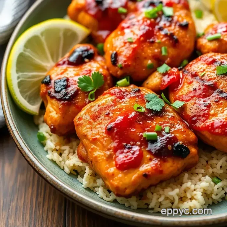 Fiery San Antonio Red Grilled Chicken Marinade Recipe presentation