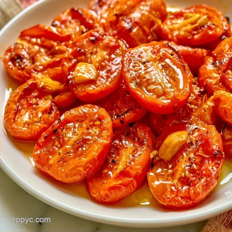 Fire Roasted Roma Tomatoes with Garlic