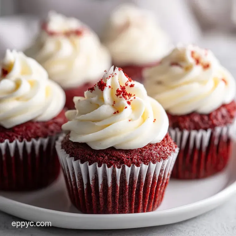 Fluffy Red Velvet Cupcakes with Cream Cheese Frosting