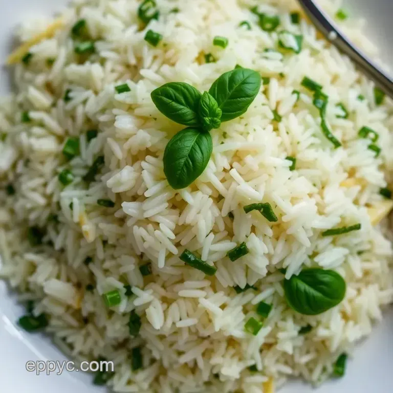 Fragrant Basil Rice Delight presentation