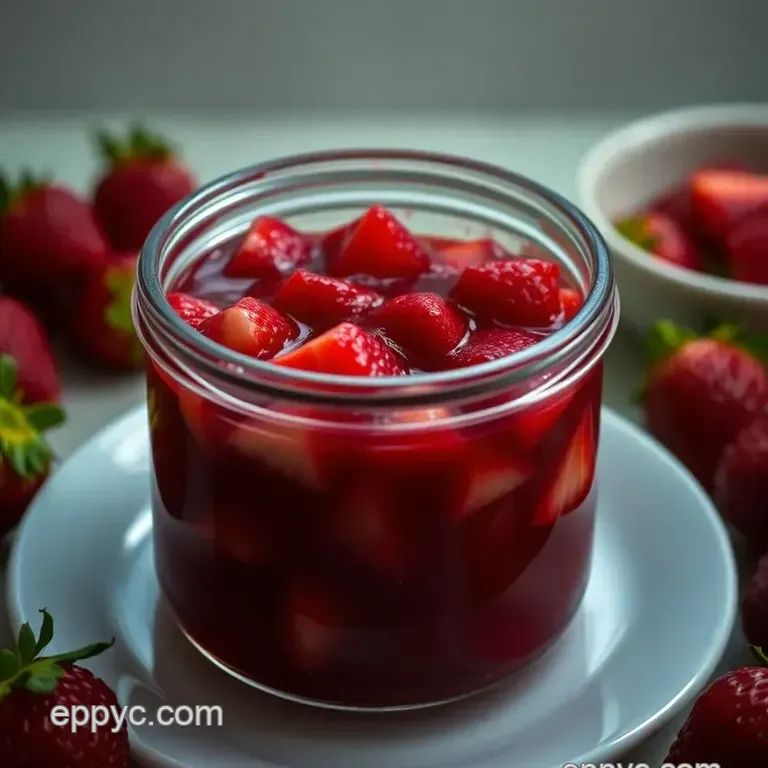 Fresh and Fruity Strawberry Freezer Jam presentation