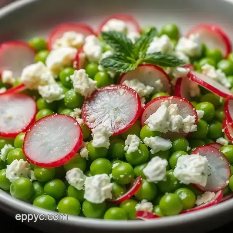 Fresh Pea and Mint Salad with Feta