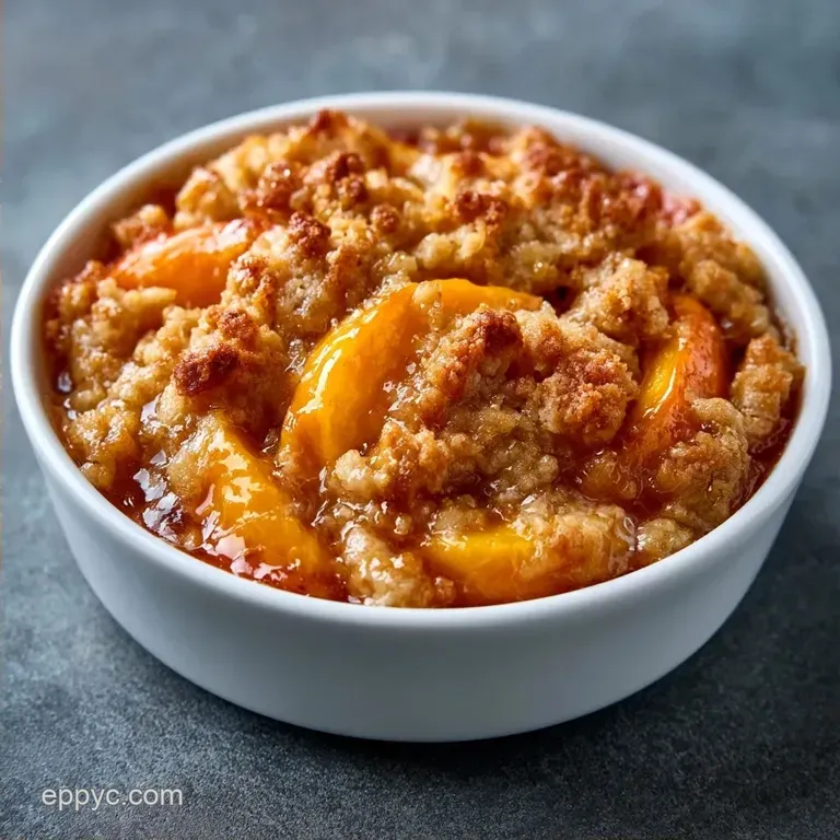 Fresh Peach Crumble with Oats