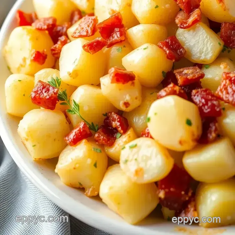 German Potato Salad (Deutsche Kartoffelsalat) presentation
