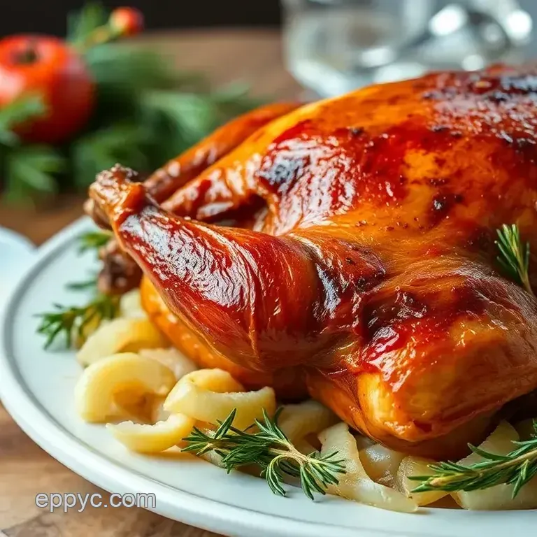 German-Style Roast Duck with Apple-Sauerkraut Stuffing