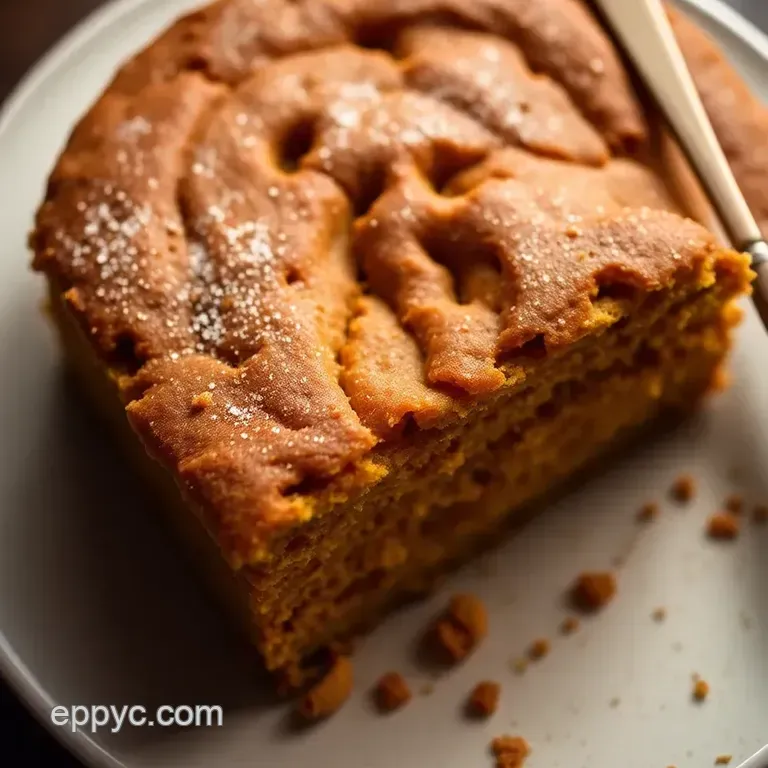 Gingered Pumpkin Spice Cake with Cream Cheese Frosting presentation