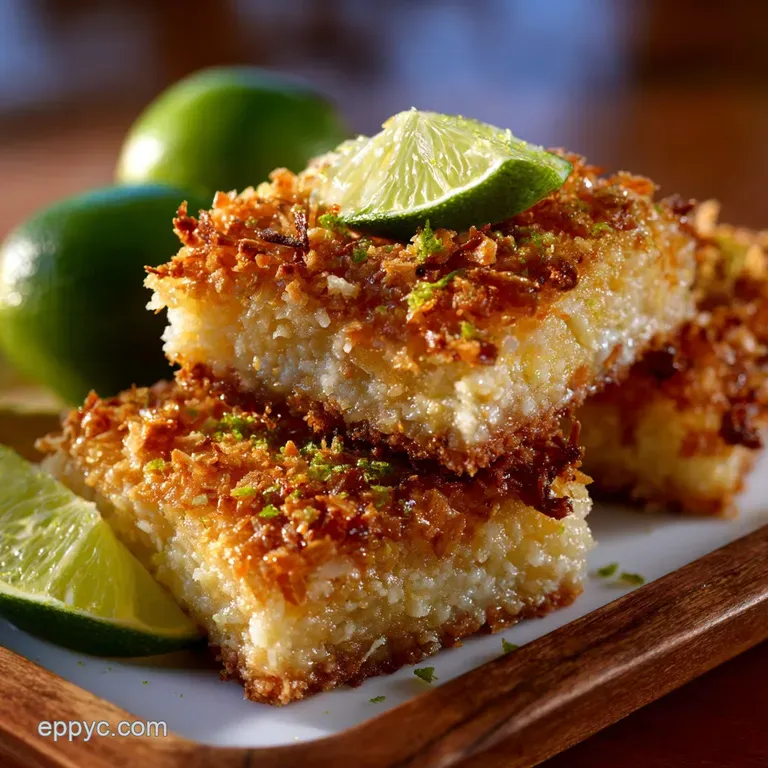 Toasted Coconut Lime Fiesta Bars: Master the Golden Crunch presentation