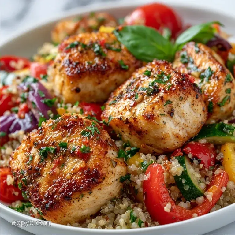 30-Minute Greek Chicken Quinoa Bowl