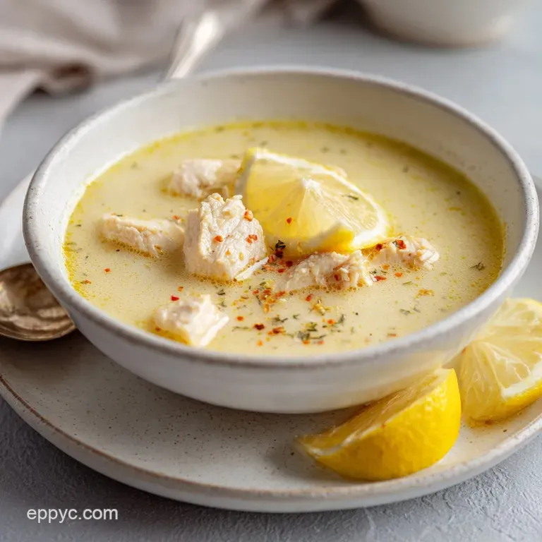 Greek Lemon Chicken Soup: Creamy and Silky