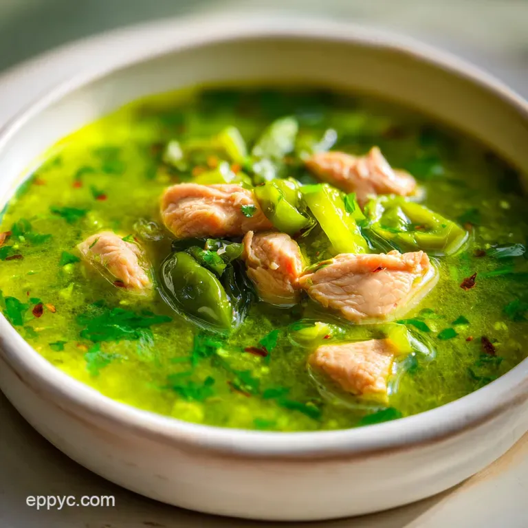 Green Enchilada Chicken Soup: Creamy and Zesty