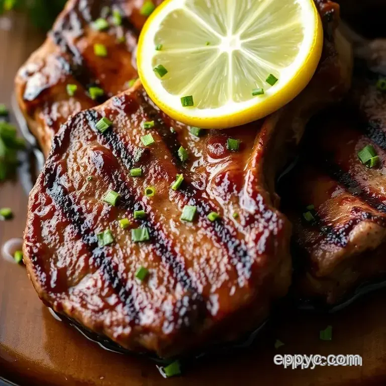 Grilled Lamb Chops with Zesty Marinade presentation