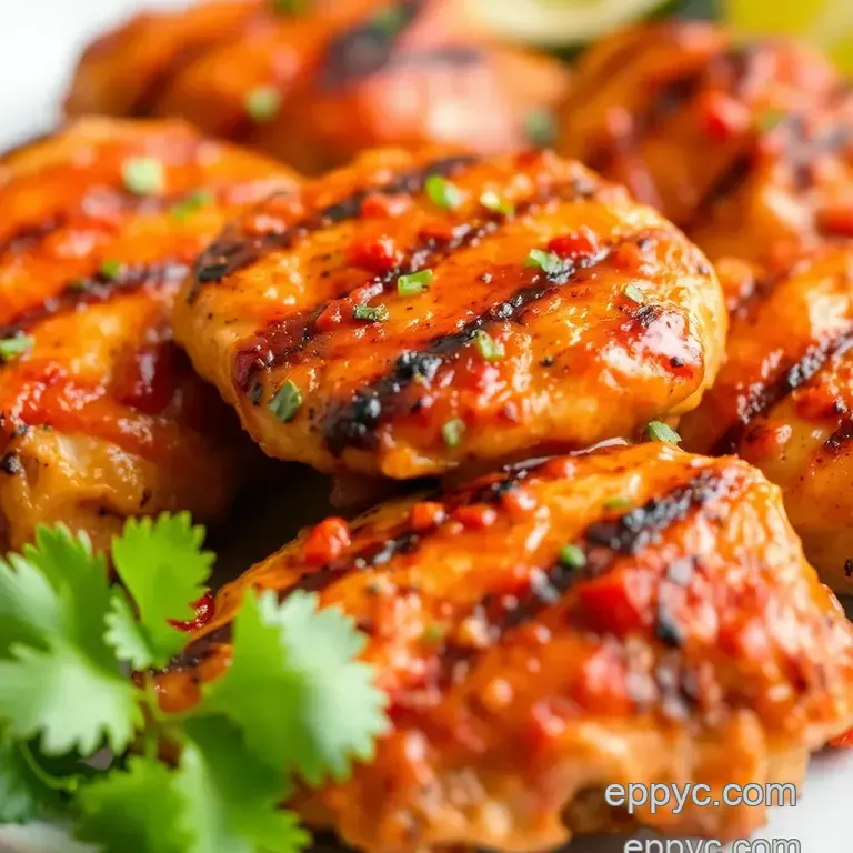 Grilled Mexican Chicken with San Antonio Red Pepper Marinade presentation