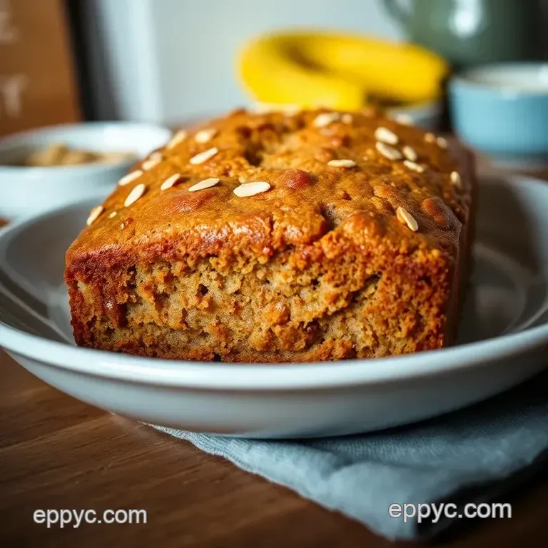 Healthy Almond Flour Banana Bread presentation