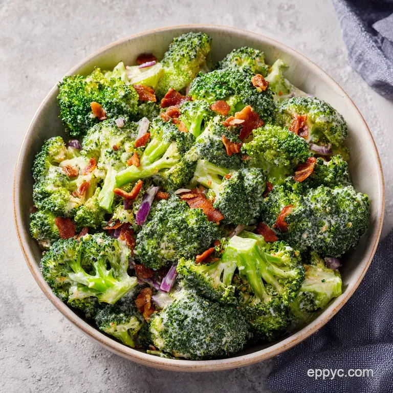 Healthy Broccoli Salad with Tangy Dressing