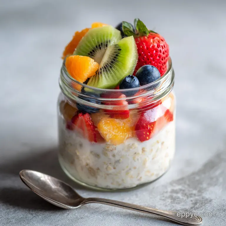 Best Healthy Overnight Oats Breakfast Recipe with Fresh Fruit