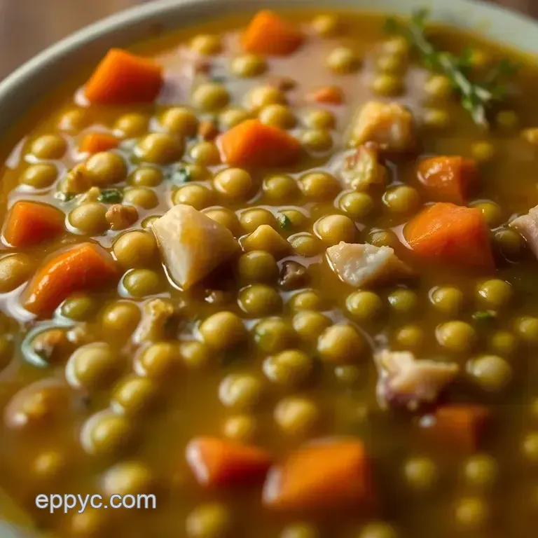 Hearty Split Pea Soup with Ham: a Cozy Classic You&rsquo;ll Love presentation
