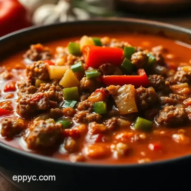 Hearty Stuffed Pepper Soup: A Warm Embrace in a Bowl