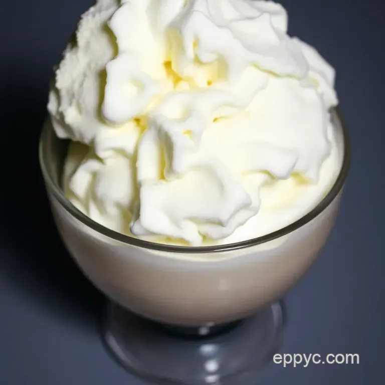 Heavenly Homemade White Ice Cream presentation