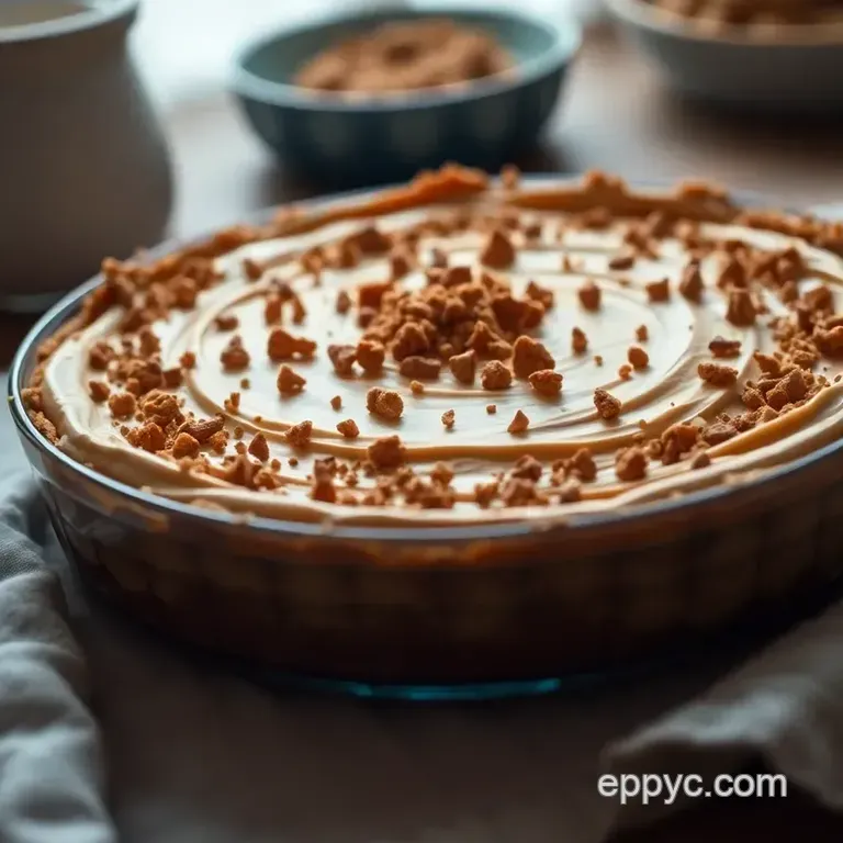 Heavenly No-Bake Peanut Butter Pie presentation