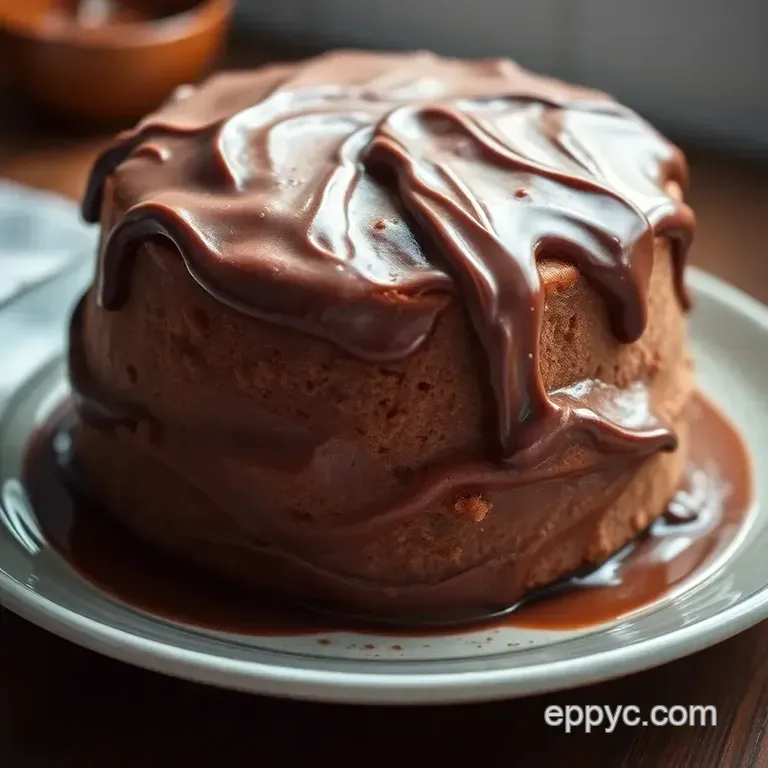 Heavenly Vanilla Cake with Decadent Chocolate Frosting presentation
