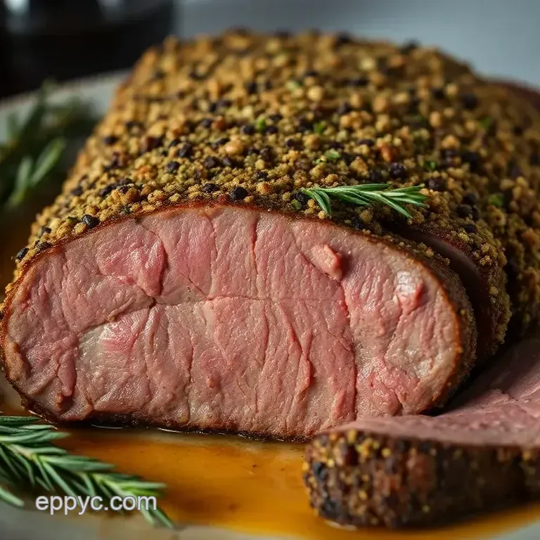 Herb-Crusted Roasted Tenderloin with Garlic Mashed Potatoes