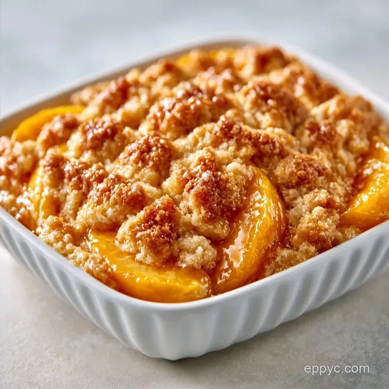 Old Fashioned Peach Crumble Pie: Lighter Twist