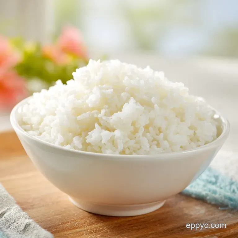 Individual portions of fluffy white rice elegantly served in small bowls, glistening and tender.
