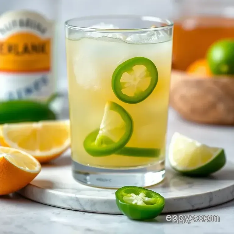 Jalapeño-Infused Spicy Margarita presentation