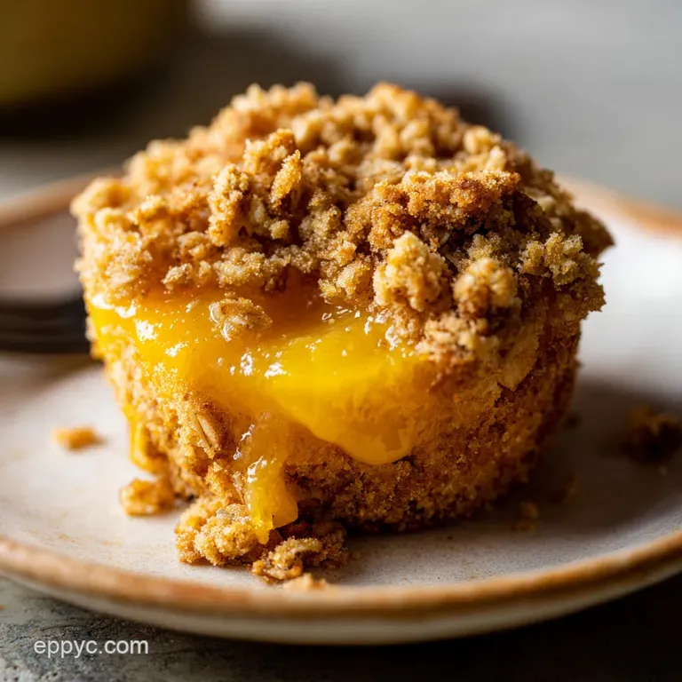 Elegant squares of citrus dessert on a marble slab, garnished with mint leaves and thin slices of fresh yellow lemon.
