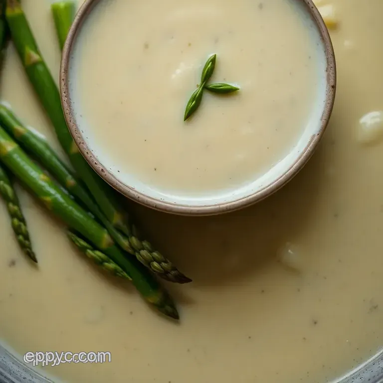 Luxurious Cream of Asparagus Soup presentation