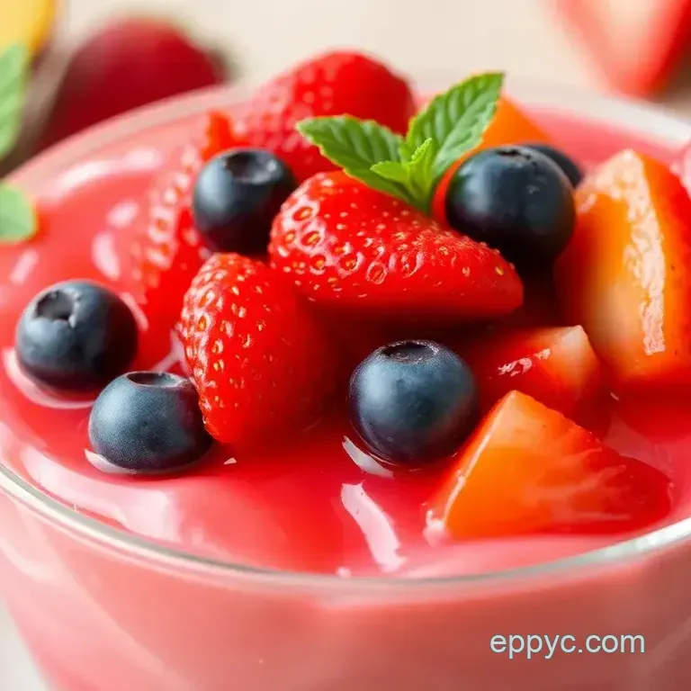 Vibrant Fruity Gelatin Dessert