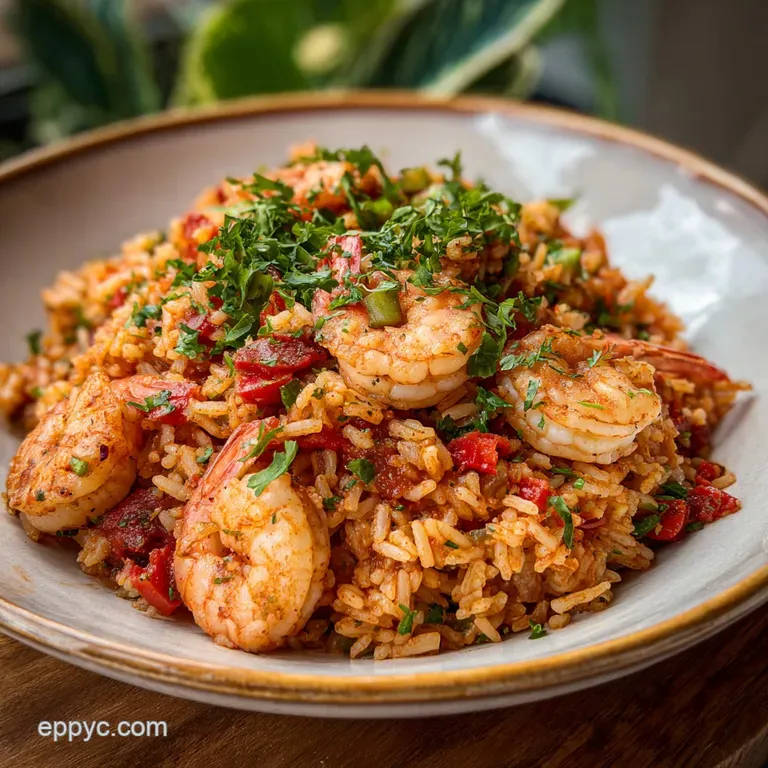Delicious Mardi Gras Party Food with Shrimp Jambalaya
