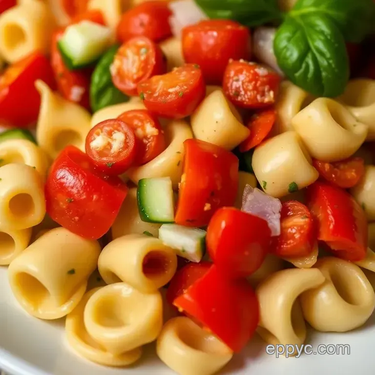 Mediterranean Tortellini Pasta Salad Delight presentation