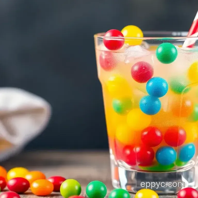 Brighten Your Day with a Mix Skittles Mixed Drink: Colorful Rainbow Cocktail