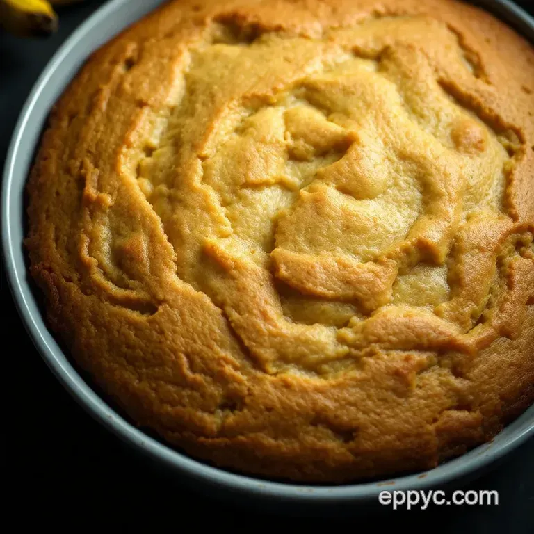 Moist and Easy Banana Cake presentation