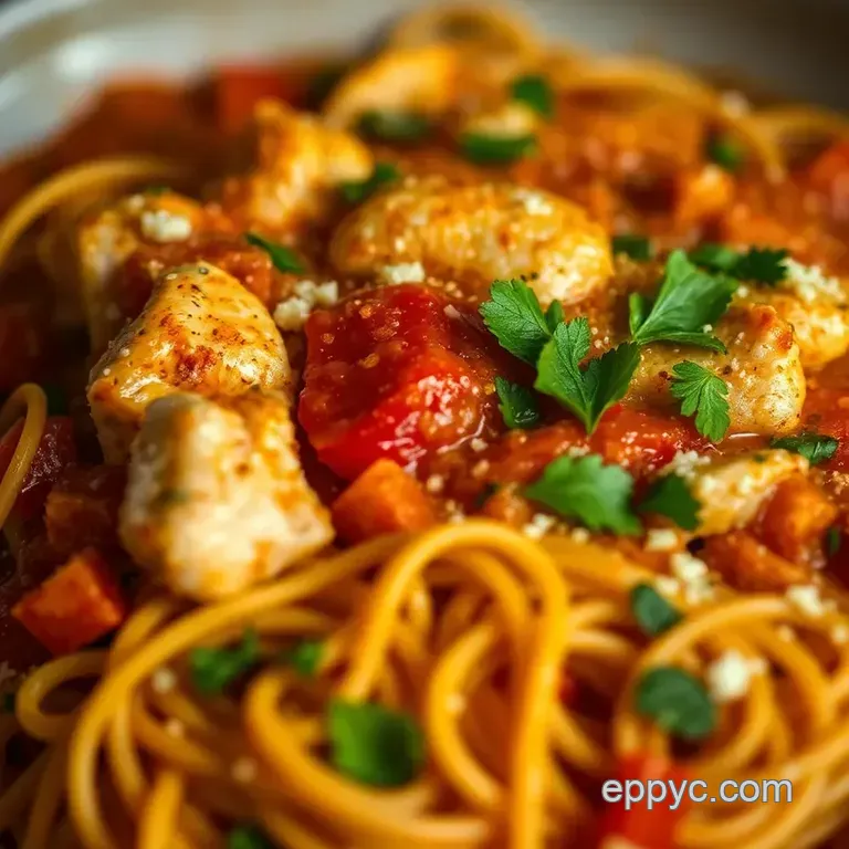 Monterey Chicken Spaghetti Delight presentation