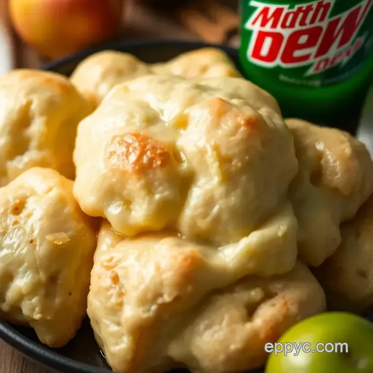 Mountain Dew Infused Apple Dumplings: A Sweet Twist on a Classic Delight! presentation