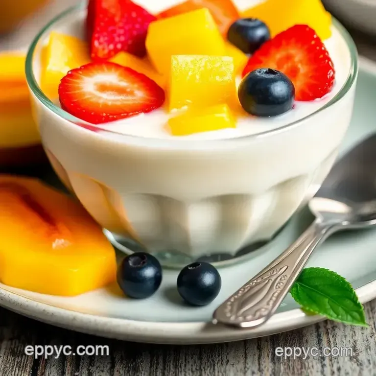 Nata Fruit Pudding Recipe presentation