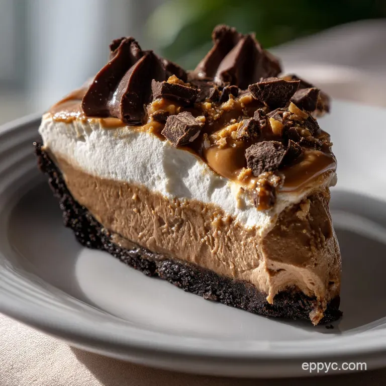 Chocolate Peanut Butter Pie: Decadent Cloud Recipe presentation