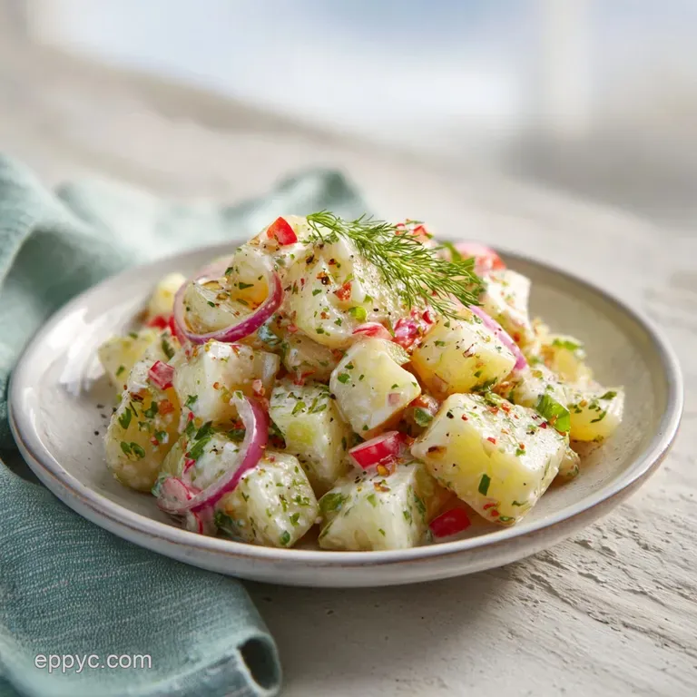No Mayo Potato Salad: Zesty & Herbaceous