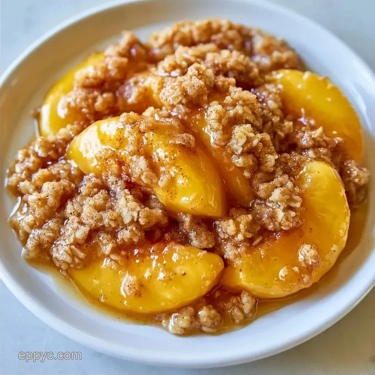 Oatmeal Peach Crisp with Fresh Peaches