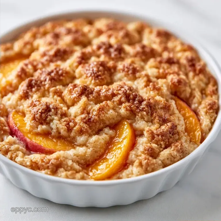 Old Fashioned Peach Crumble: Golden and Crisp